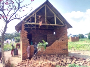 Relatives damaged the home of Tambuze Marijani in Nangi village, Uganda on Jan. 4, 2024. 