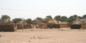 Thatched huts in Aweil, South Sudan. 