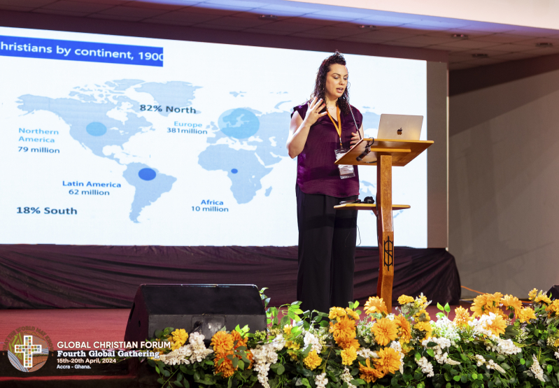 Dr Gina Zurlo at Global Christian Forum in Accra, Ghana