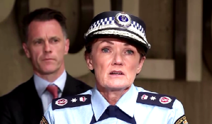 New South Wales Police Commissioner Karen Webb speaks on knife attack at church in Wakeley, Australia on April 15, 2024. 