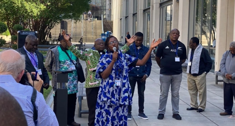 A group of African delegates at the United Methodist General Conference in Charlotte, 