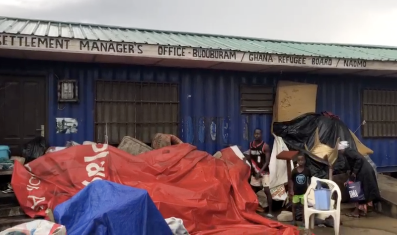 Ghanaian refugee camp demolition