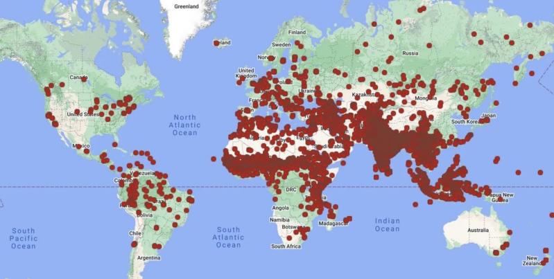 Unreached People Groups Map