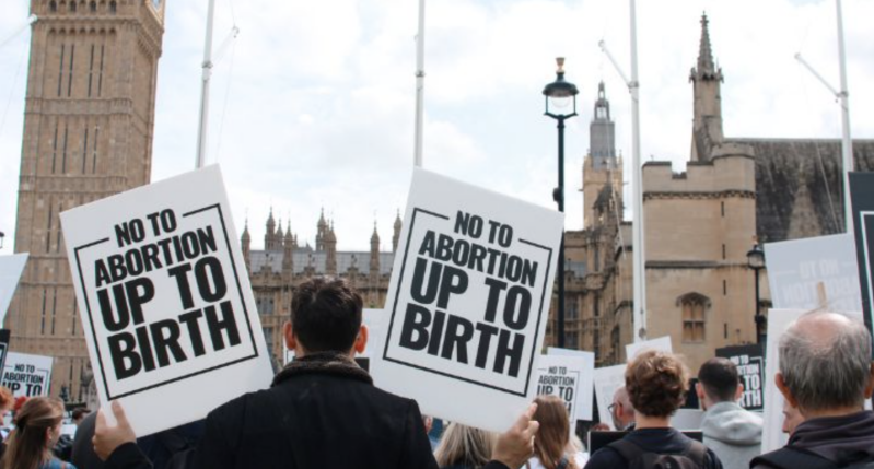 Protests in front of the UK Parliament