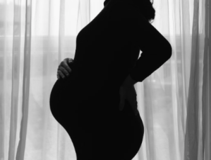 Pregnant woman silhouette