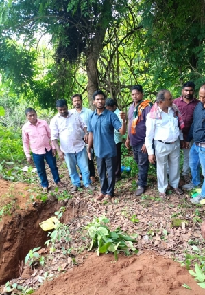 Christians at burial of Bindu Sodi in Dantewada District, Chhattisgarh state, India, June 2024. 