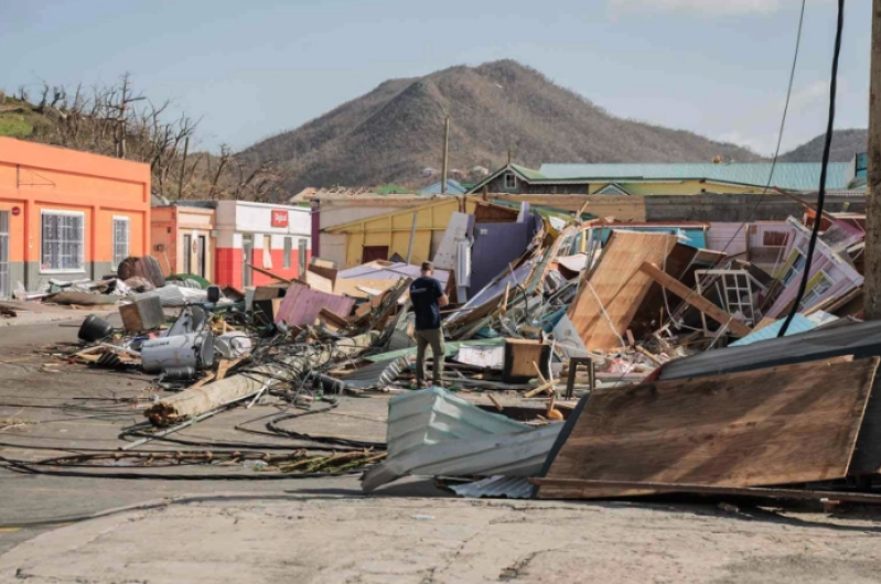 Hurricane damage on Grenada