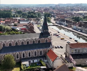 Church of the Immaculate Conception in Saint-Ome, France. 