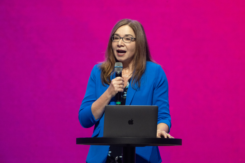 Katharine Hayhoe speaking at the Fourth Lausanne Congress on World Evangelization in Incheon, Korea