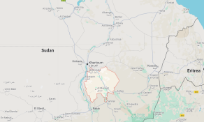 Location of Gezira state in Sudan. 