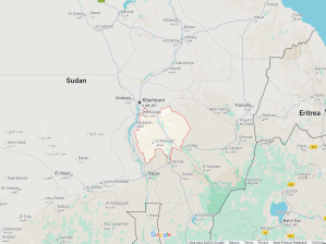 Location of Gezira state in Sudan. 