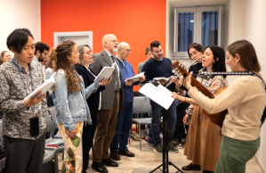 Worship at Breccia di Roma church in Rome, Italy. 