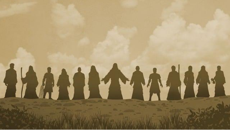 Jesus and the twelve apostles 