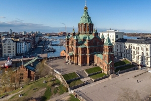 Uspenski Cathedral, Orthodox Church building inaugurated in 1868 in Helsinki, Finland. 