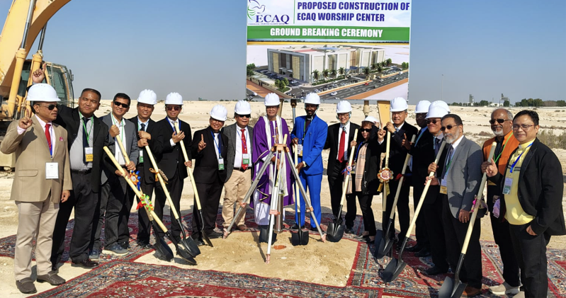 Groundbreaking Ceremony for Worship Center in Qatar, WEA, ECAQ