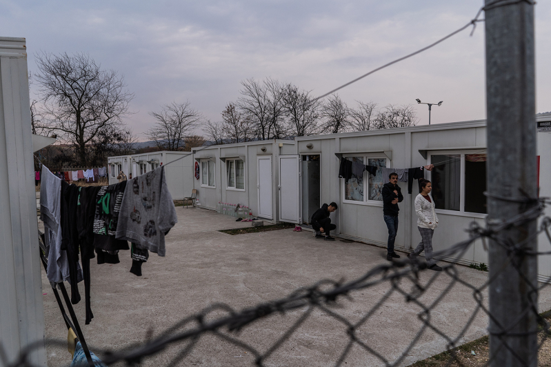 Harmanli transition refugee camp in Bulgaria