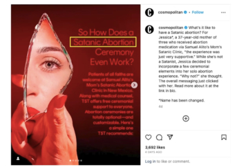 Cosmopolitan magazine promotes Satanic 'abortion ritual'