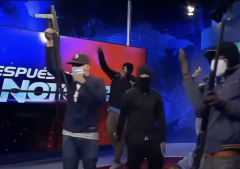 Armed narcos storm Ecuadorian TV studio amidst kidnappings and explosions