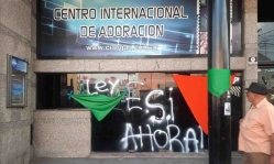 In Argentina, an evangelical church has become the target of feminist vandalism for the fourth time