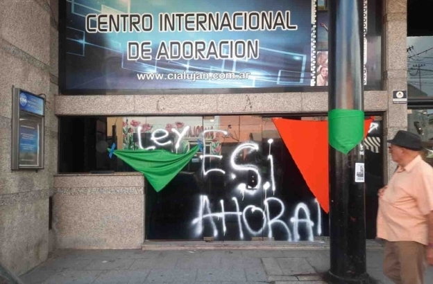 In Argentina, an evangelical church has become the target of feminist vandalism for the fourth time