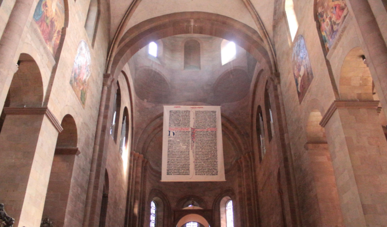 Mainz Cathedral unveils world’s 'largest Bible page' to honor Gutenberg