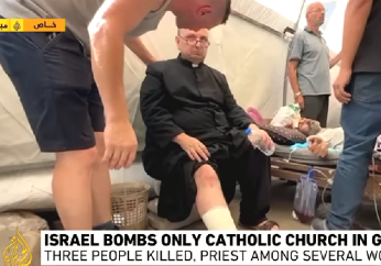 Israeli tank strikes only Catholic church in Gaza strip