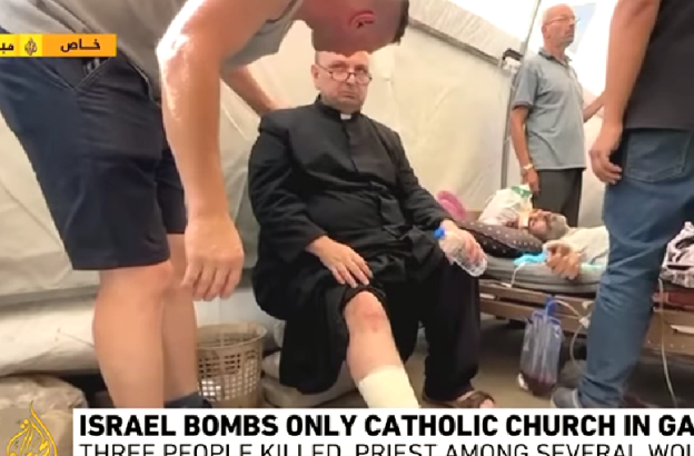 Israeli tank strikes only Catholic church in Gaza strip