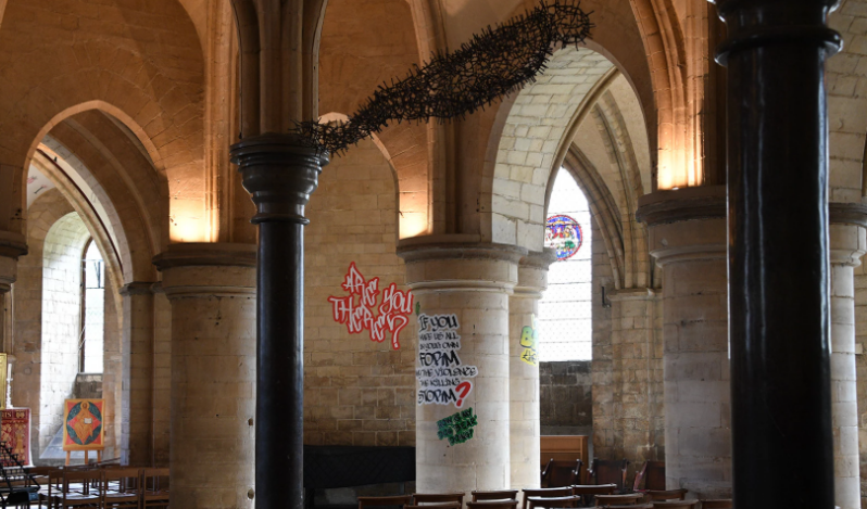 Canterbury Cathedral graffiti installation draws criticism from J.D. Vance, Elon Musk, and UK church leaders