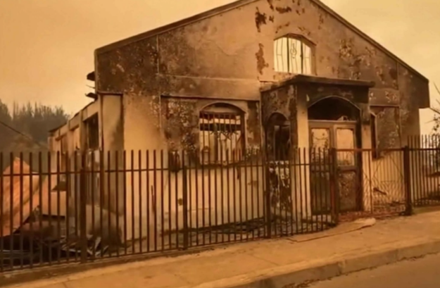 Churches among buildings destroyed by wildfire in southern Chile