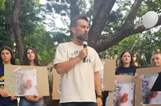 'Rally for Samuel' held in Brisbane after images allegedly show aborted boy dying while sucking his thumb
