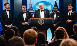 Trump strikes defiant tone after WHCA dinner shooting, calls Americans to resolve differences peacefully